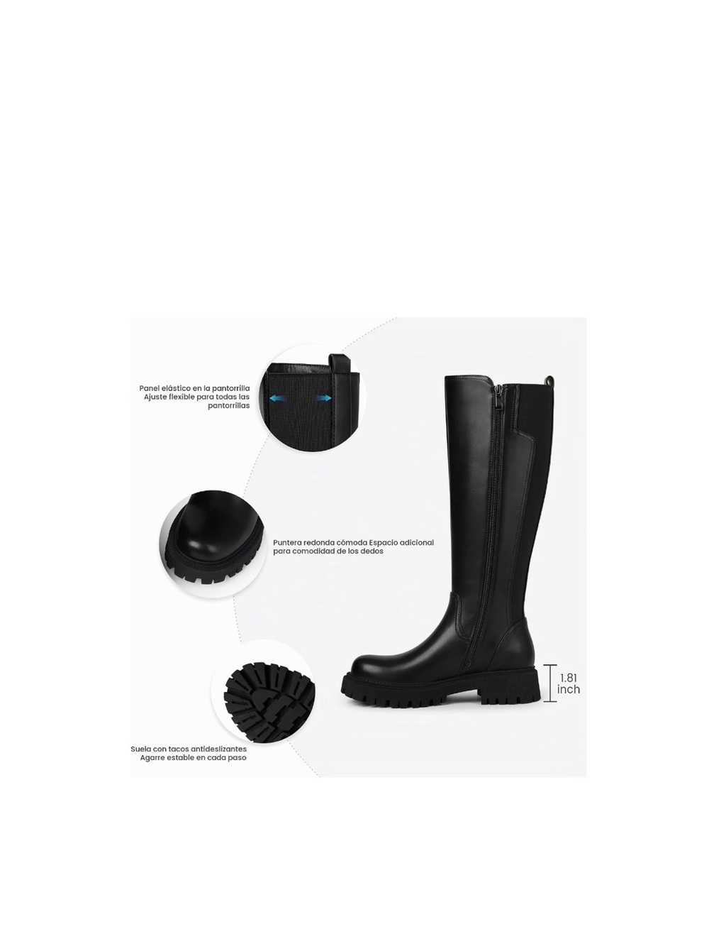 Ladies' Black Tall Side-Zip Riding Boot